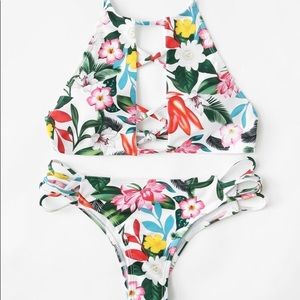 NWT floral print bikini set for women Size S